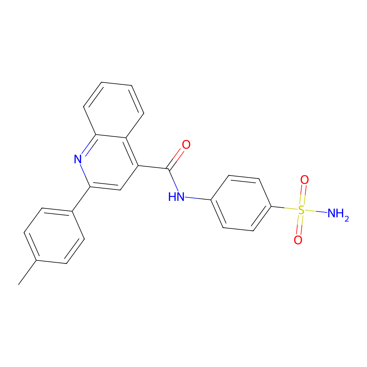 2-(4-methylphenyl)-N-(4-sulfamoylphenyl)quinoline-4-carboxamide molecular structure, CAS 5700-22-1