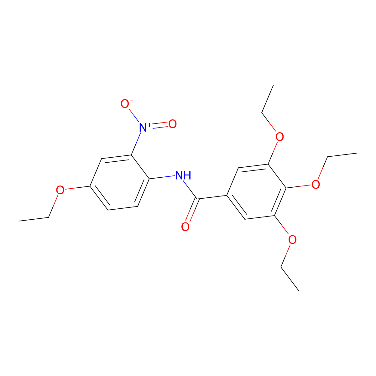 3,4,5-triethoxy-N-(4-ethoxy-2-nitrophenyl)benzamide molecular structure, CAS 5700-61-8