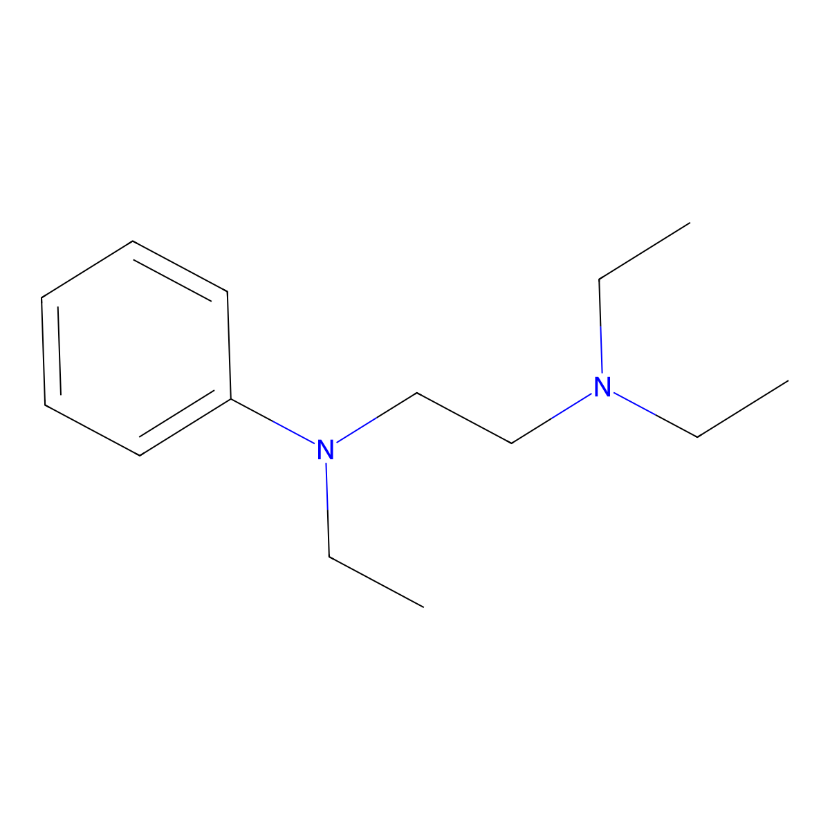N'-Phenyl-N,N,N'-triethyl-1,2-ethanediamine molecular structure, CAS 5700-65-2