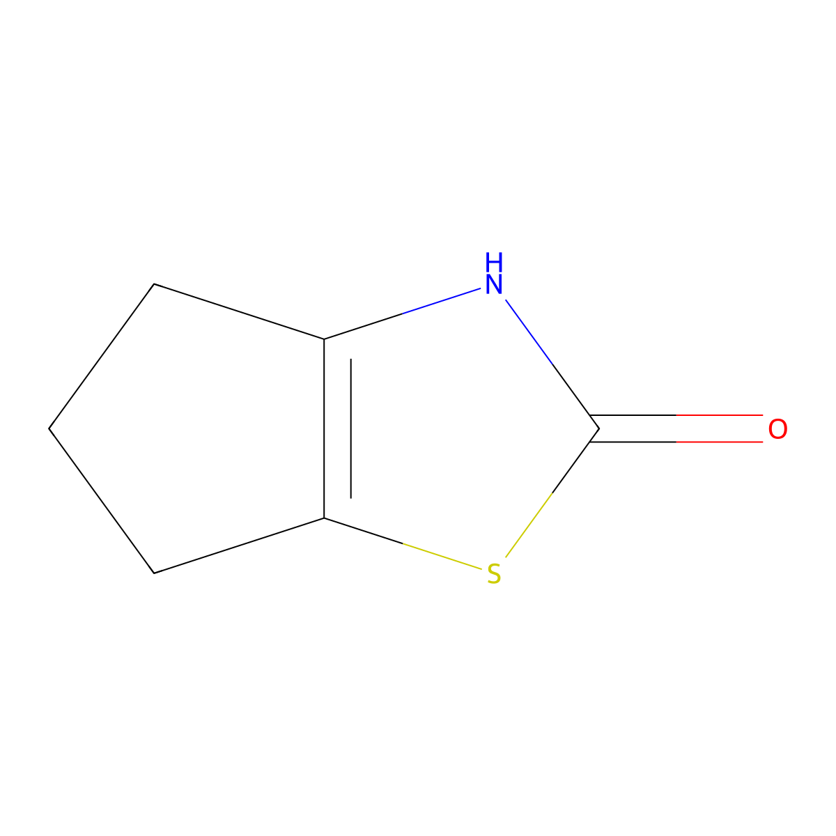 2H,3H,4H,5H,6H-cyclopenta[d][1,3]thiazol-2-one molecular structure, CAS 57001-18-0