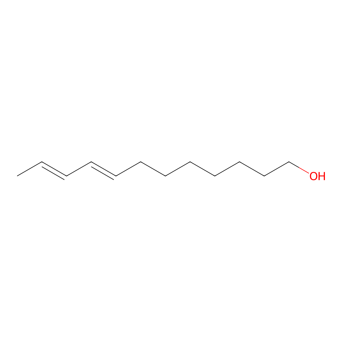 8,10-Dodecadien-1-ol molecular structure, CAS 57002-06-9