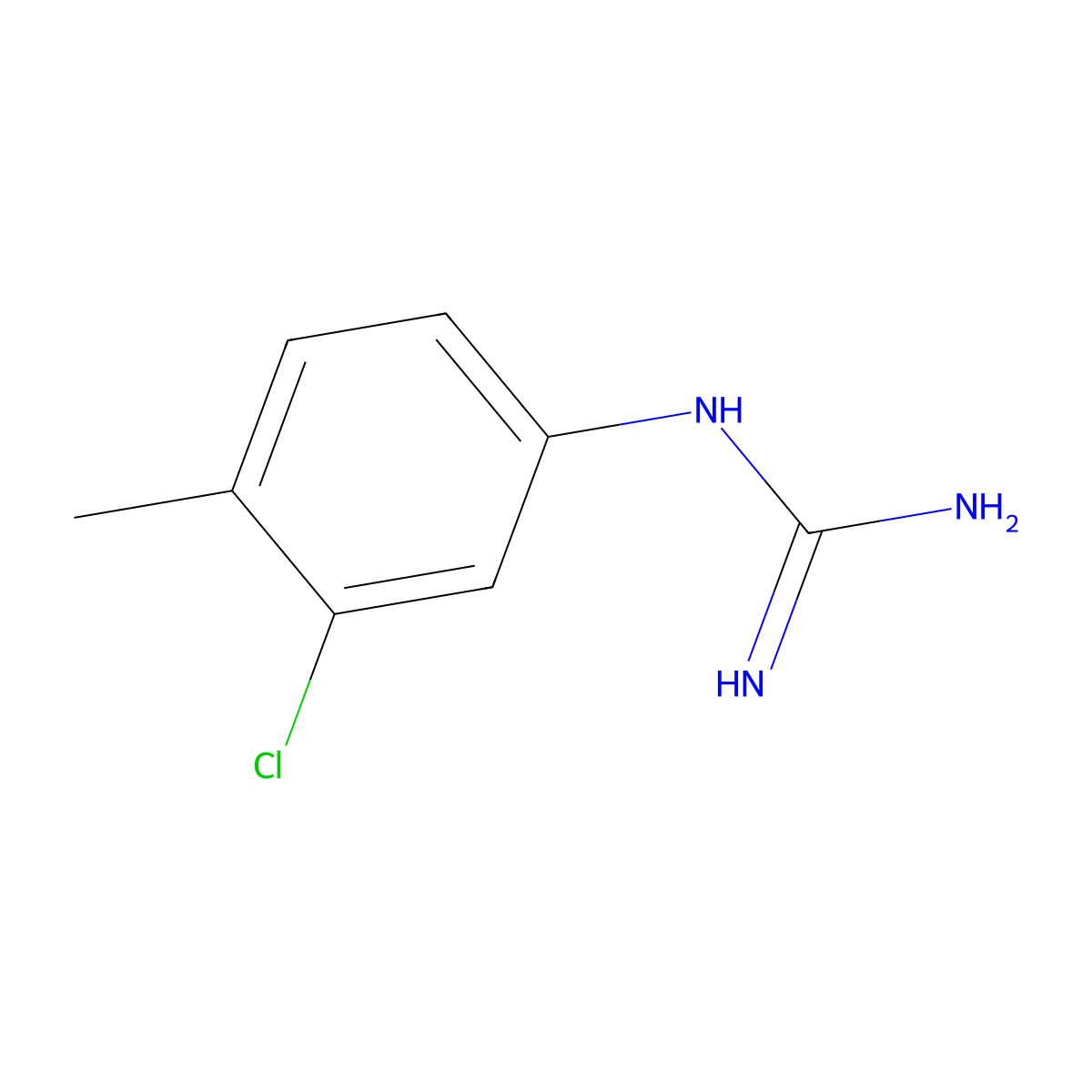 1-(3-Chloro-4-methylphenyl)guanidine molecular structure, CAS 57004-56-5