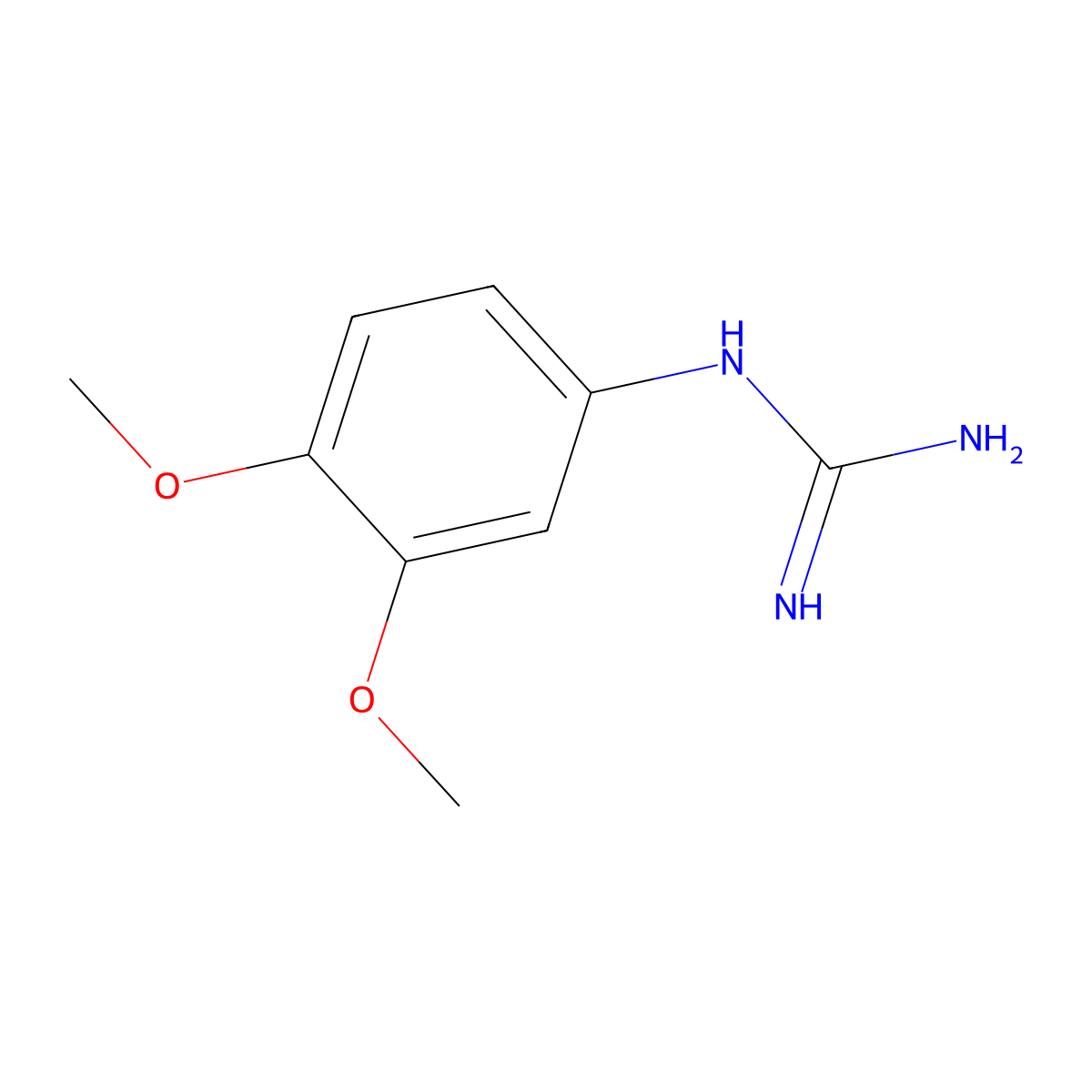 N-(3,4-dimethoxyphenyl)guanidine molecular structure, CAS 57004-61-2