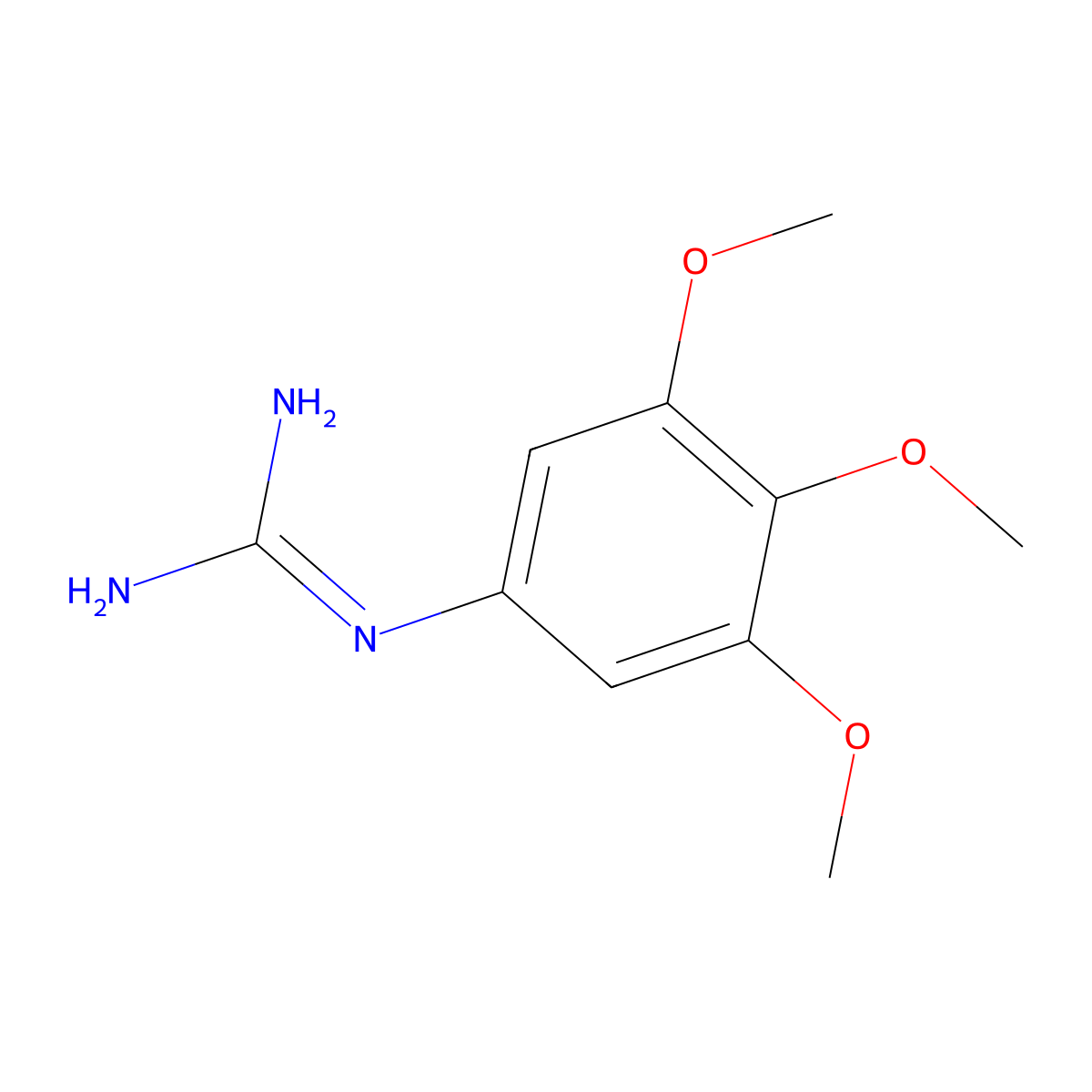 N-(3,4,5-Trimethoxyphenyl)guanidine molecular structure, CAS 57004-63-4