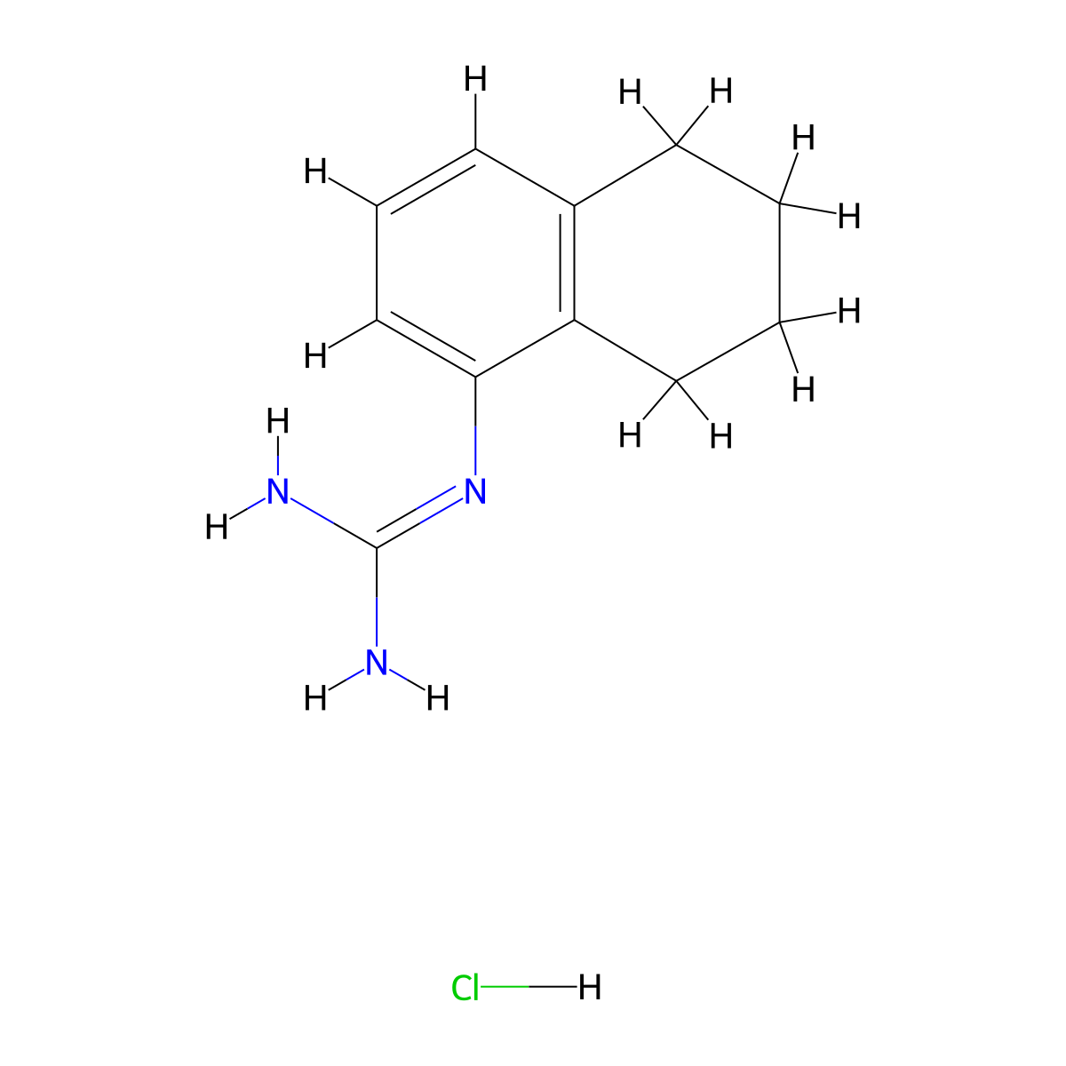 1-(5,6,7,8-Tetrahydronaphthalen-1-yl)guanidine hydrochloride molecular structure, CAS 57004-77-0
