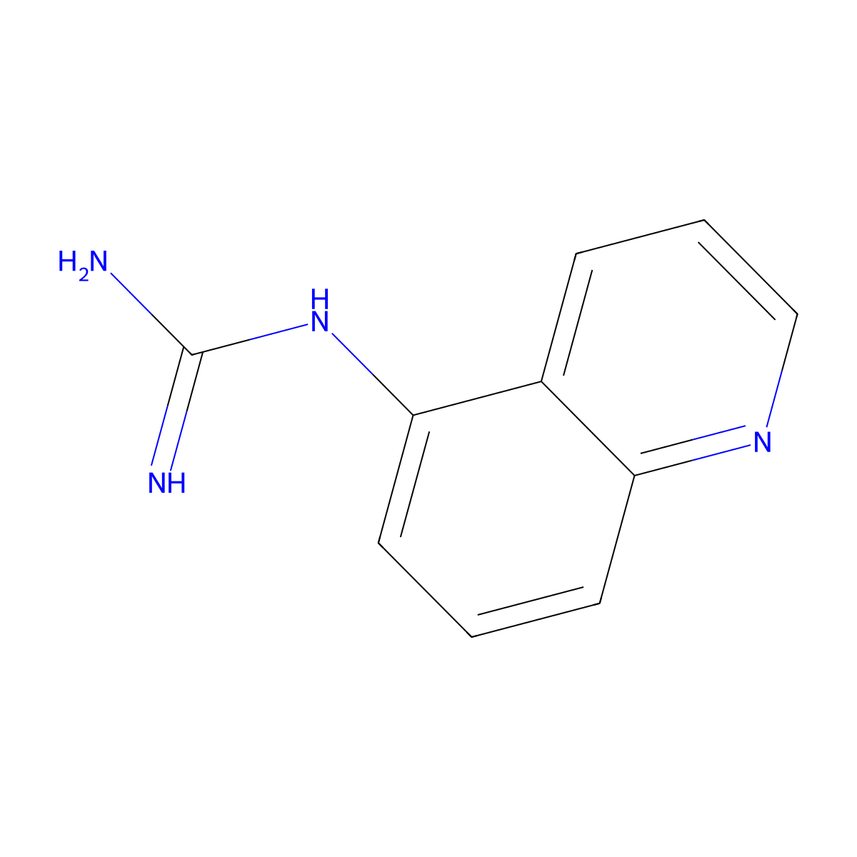 1-Quinolin-5-ylguanidine molecular structure, CAS 57004-79-2
