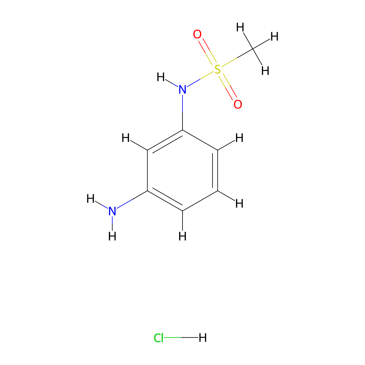 N-(3-Aminophenyl)methanesulfonamide hydrochloride molecular structure, CAS 57005-05-7