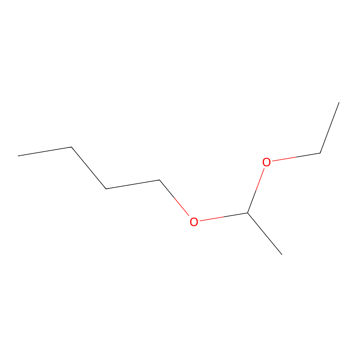 1-Butoxy-1-ethoxyethane molecular structure, CAS 57006-87-8