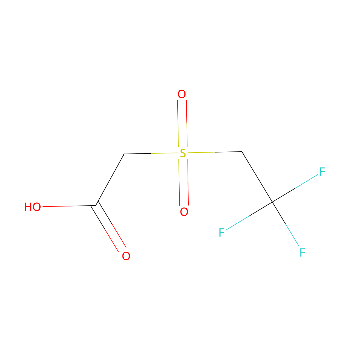 2-(2,2,2-Trifluoroethanesulfonyl)acetic acid molecular structure, CAS 57008-25-0