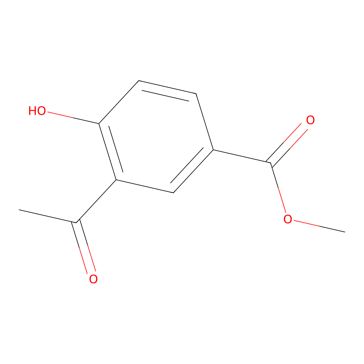 Methyl 3-acetyl-4-hydroxybenzoate molecular structure, CAS 57009-12-8