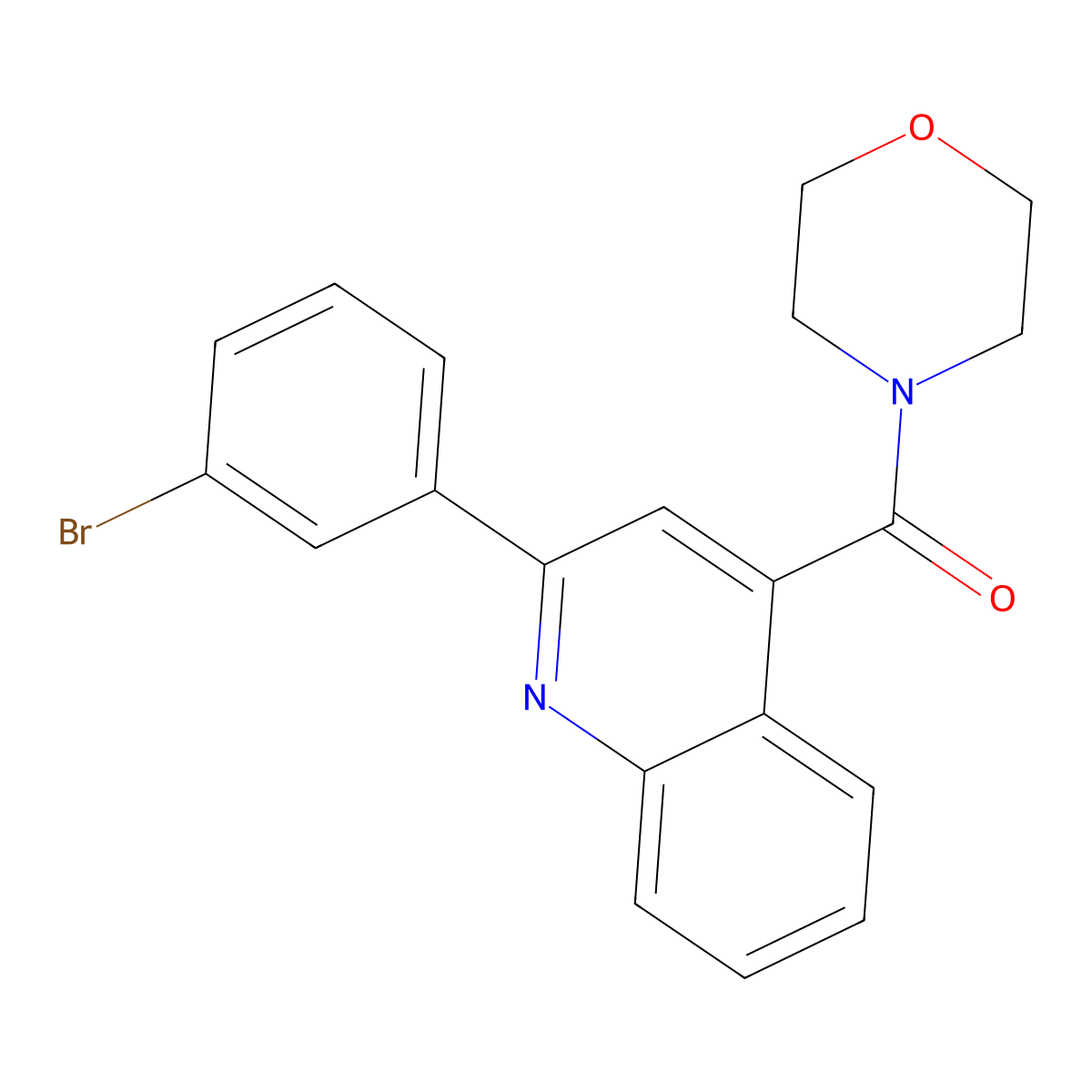 [2-(3-Bromophenyl)quinolin-4-yl]-morpholin-4-ylmethanone molecular structure, CAS 5701-20-2
