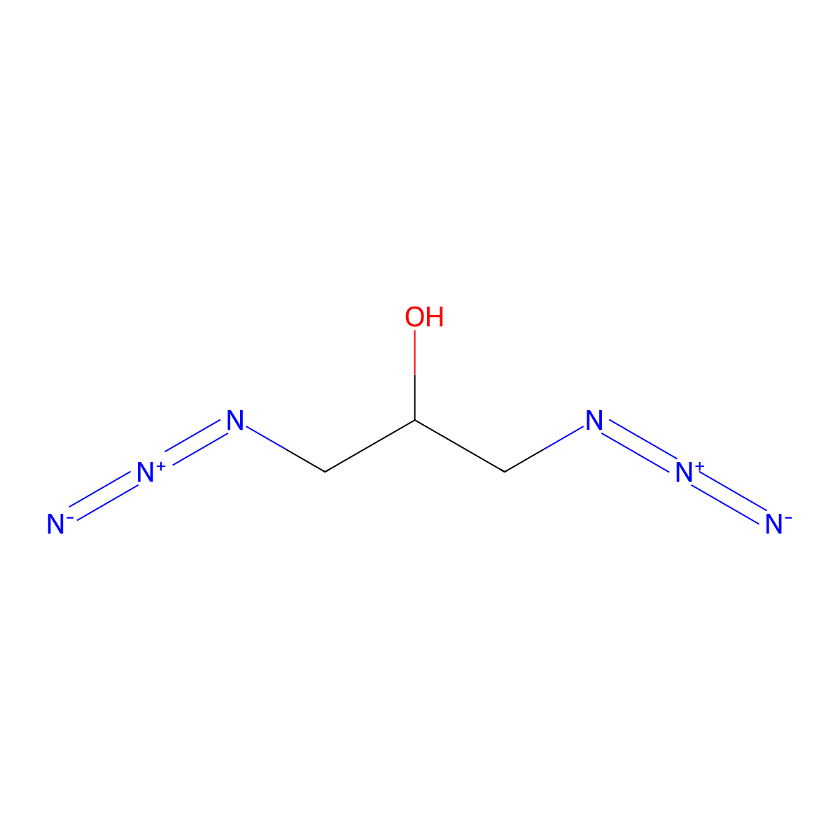 1,3-Diazido-2-propanol molecular structure, CAS 57011-48-0