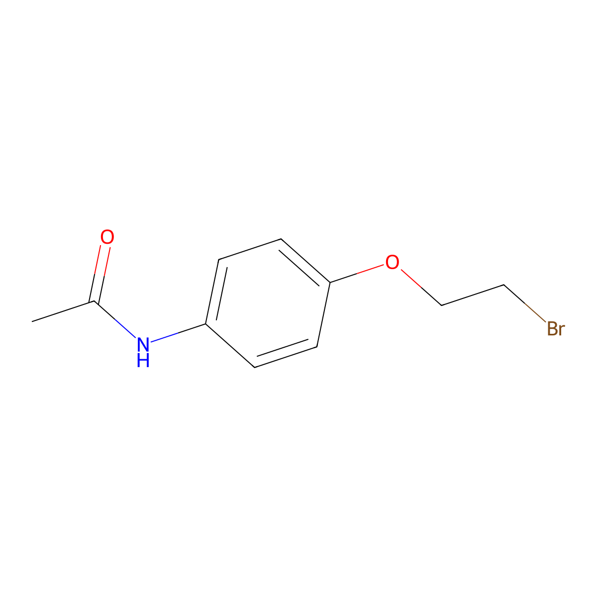 N-(4-(2-Bromoethoxy)phenyl)acetamide molecular structure, CAS 57011-90-2