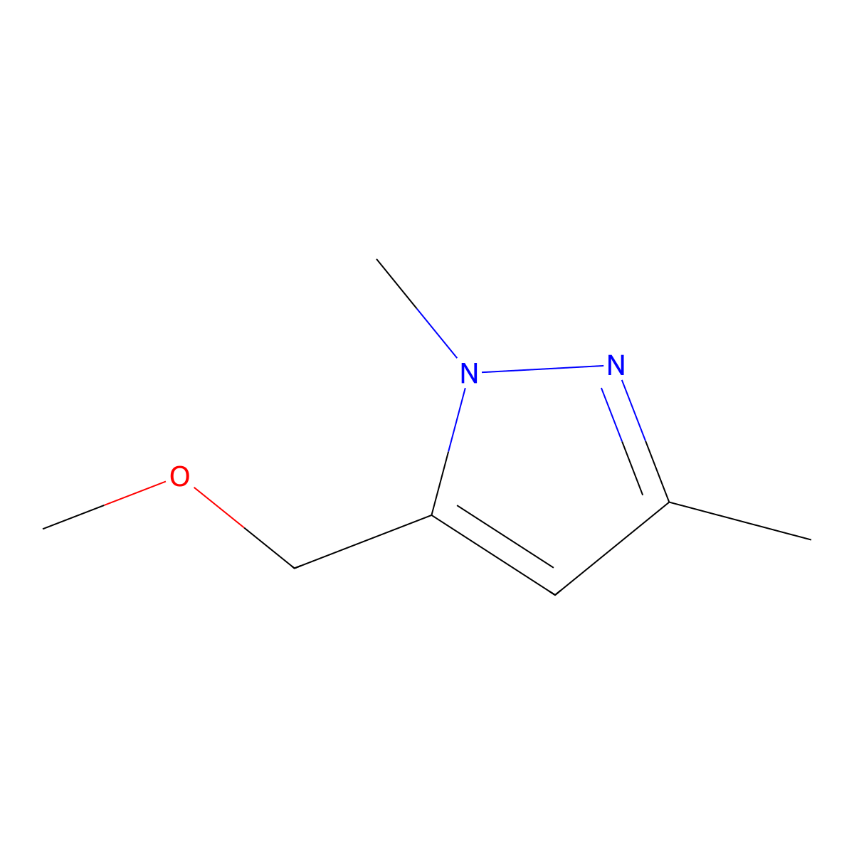 5-(Methoxymethyl)-1,3-dimethyl-1H-pyrazole molecular structure, CAS 57012-21-2
