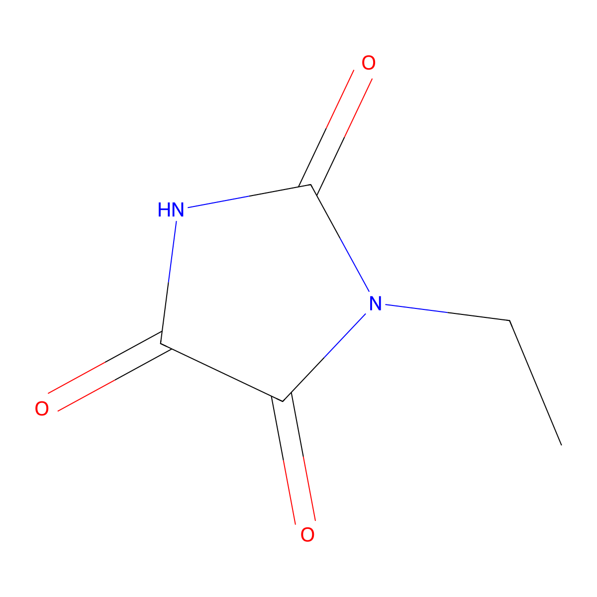 1-Ethylimidazolidine-2,4,5-trione molecular structure, CAS 57012-86-9
