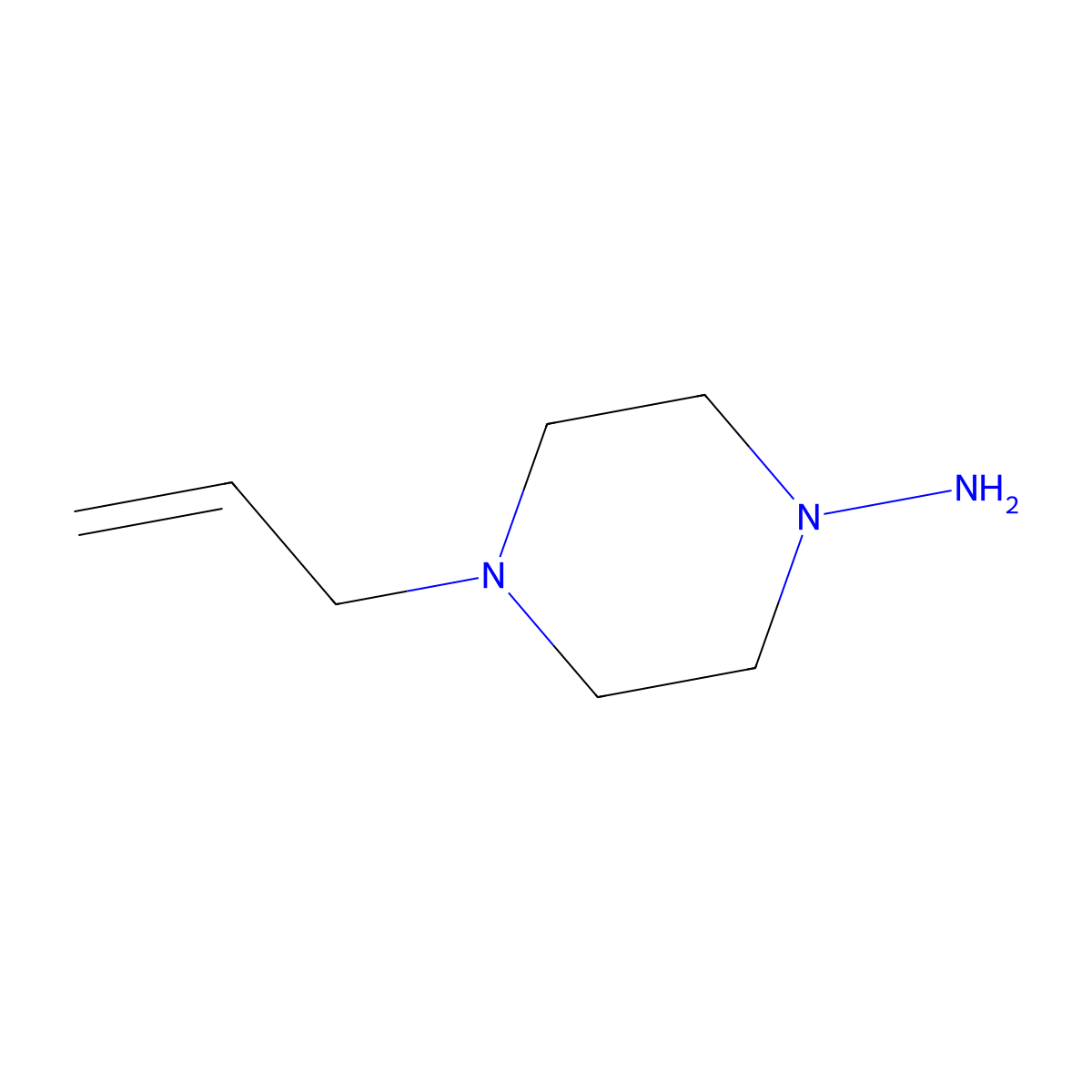 4-Allylpiperazin-1-amine molecular structure, CAS 57013-86-2