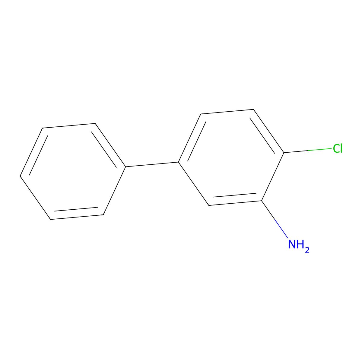 4-Chloro-(1,1'-biphenyl)-3-amine molecular structure, CAS 57013-94-2