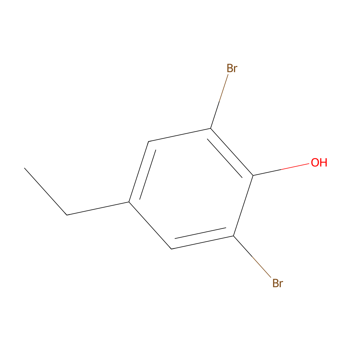 2,6-Dibromo-4-ethylphenol molecular structure, CAS 57018-12-9