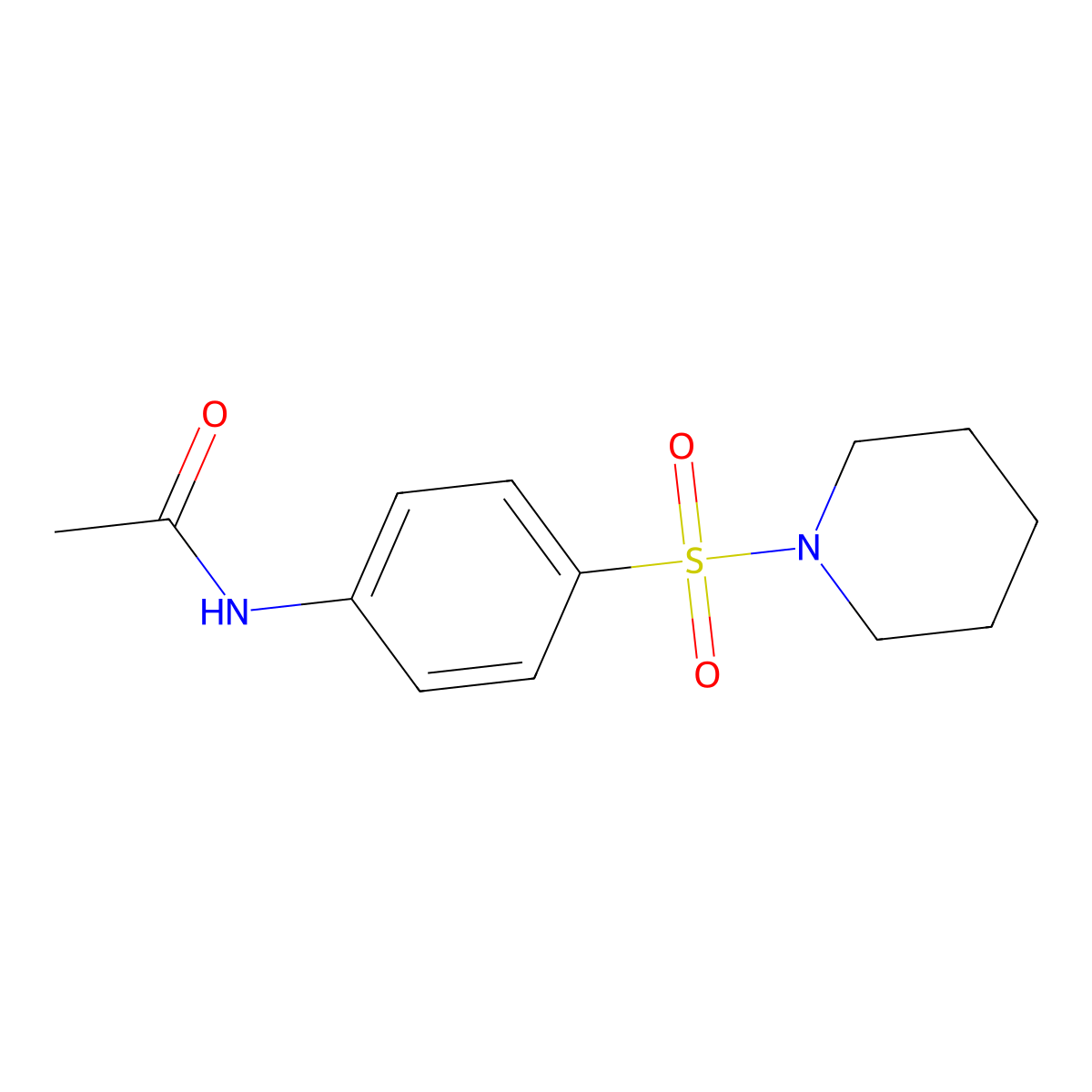 N-(4-(1-Piperidinylsulfonyl)phenyl)acetamide molecular structure, CAS 5702-82-9