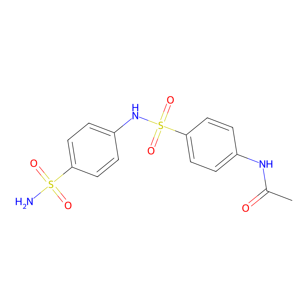 N-{4-[(4-sulfamoylphenyl)sulfamoyl]phenyl}acetamide molecular structure, CAS 5702-84-1