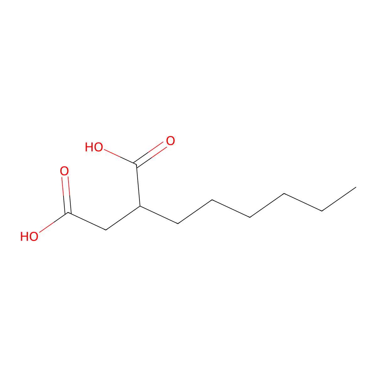 2-Hexylbutanedioic acid molecular structure, CAS 5702-91-0