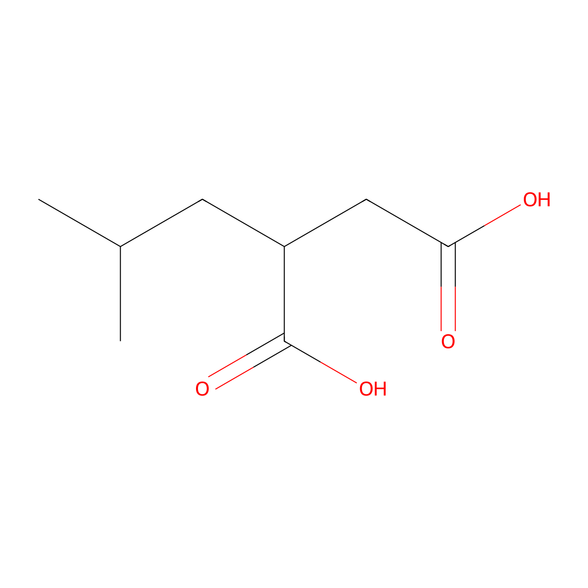 2-Isobutylsuccinic acid molecular structure, CAS 5702-99-8
