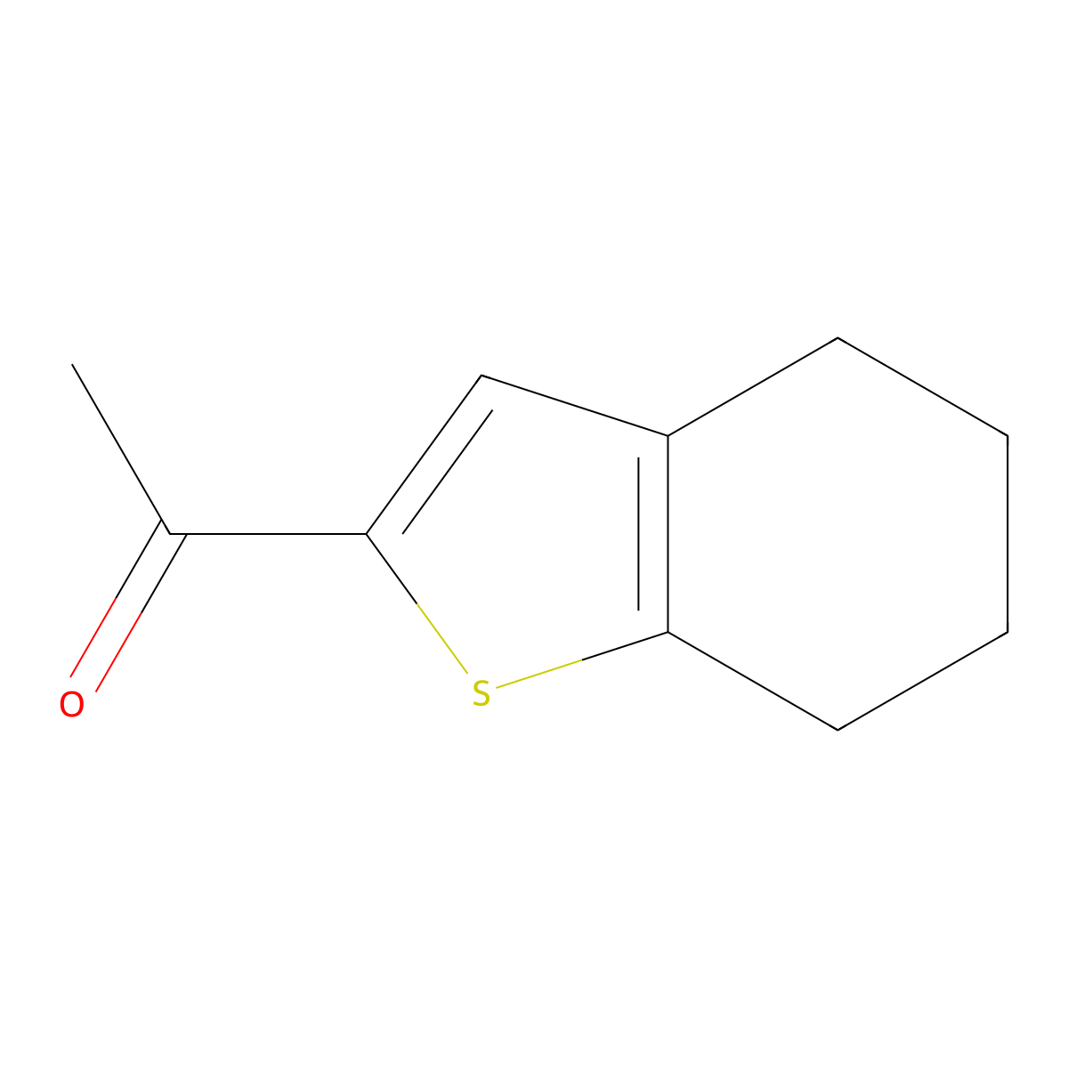1-(4,5,6,7-Tetrahydro-1-benzothiophen-2-yl)ethan-1-one molecular structure, CAS 57021-52-0