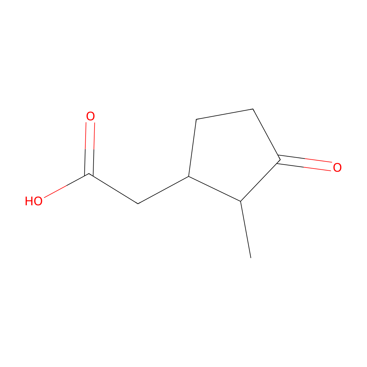 2-(2-Methyl-3-oxocyclopentyl)acetic acid molecular structure, CAS 57026-65-0