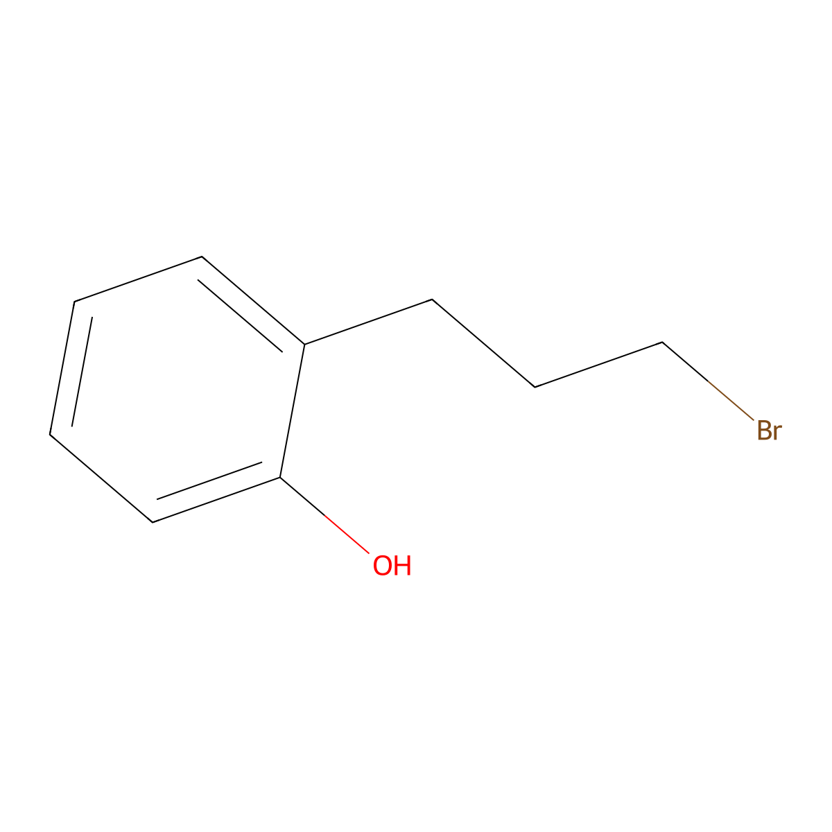 2-(3-Bromopropyl)phenol molecular structure, CAS 57027-76-6