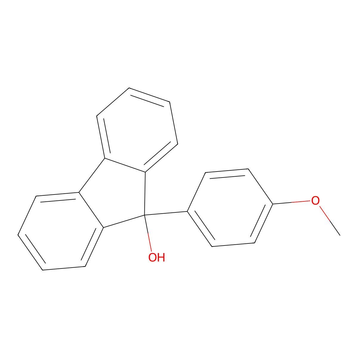 9-(4-Methoxyphenyl)-9h-fluoren-9-ol molecular structure, CAS 57028-27-0