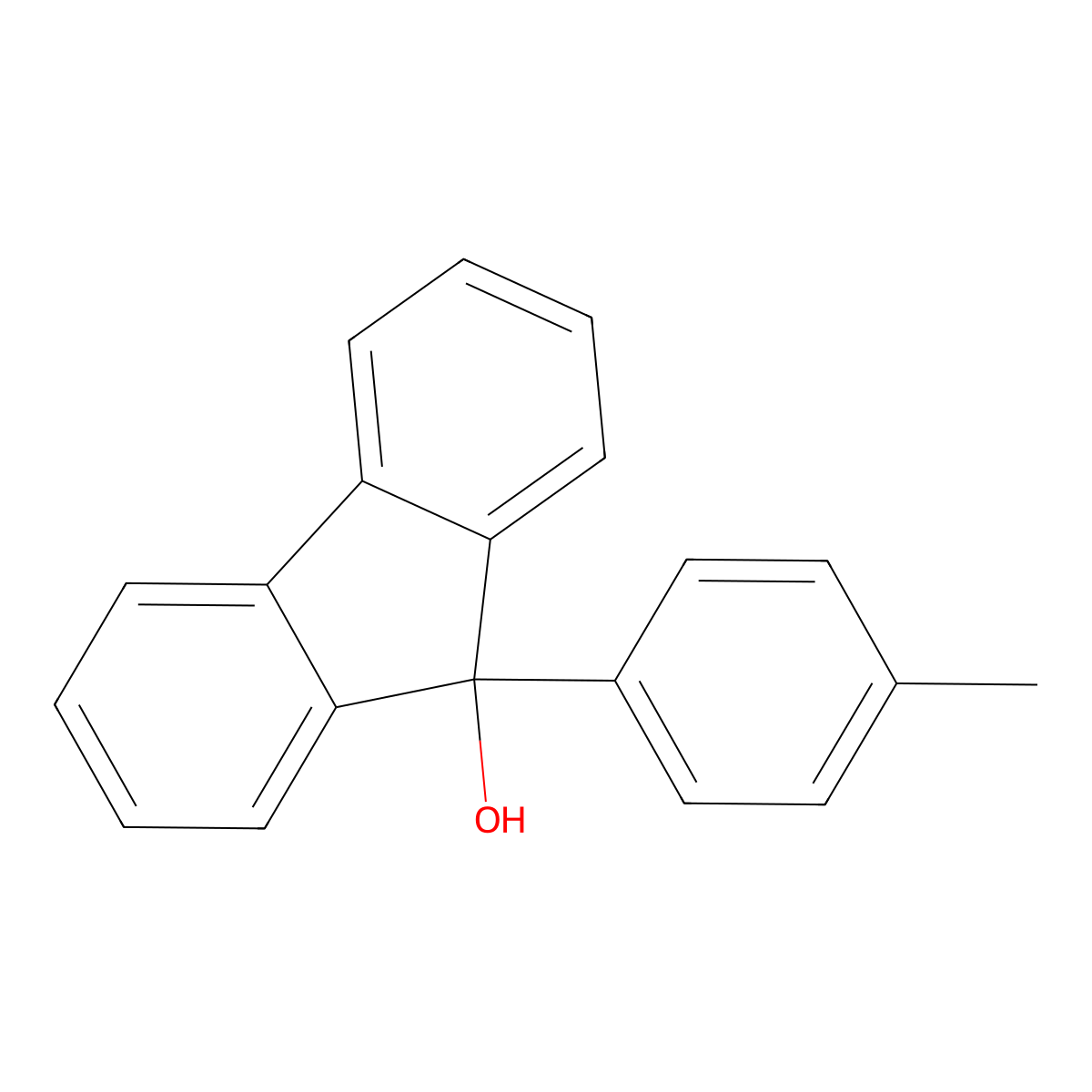 9-(4-Methylphenyl)fluoren-9-ol molecular structure, CAS 57028-28-1
