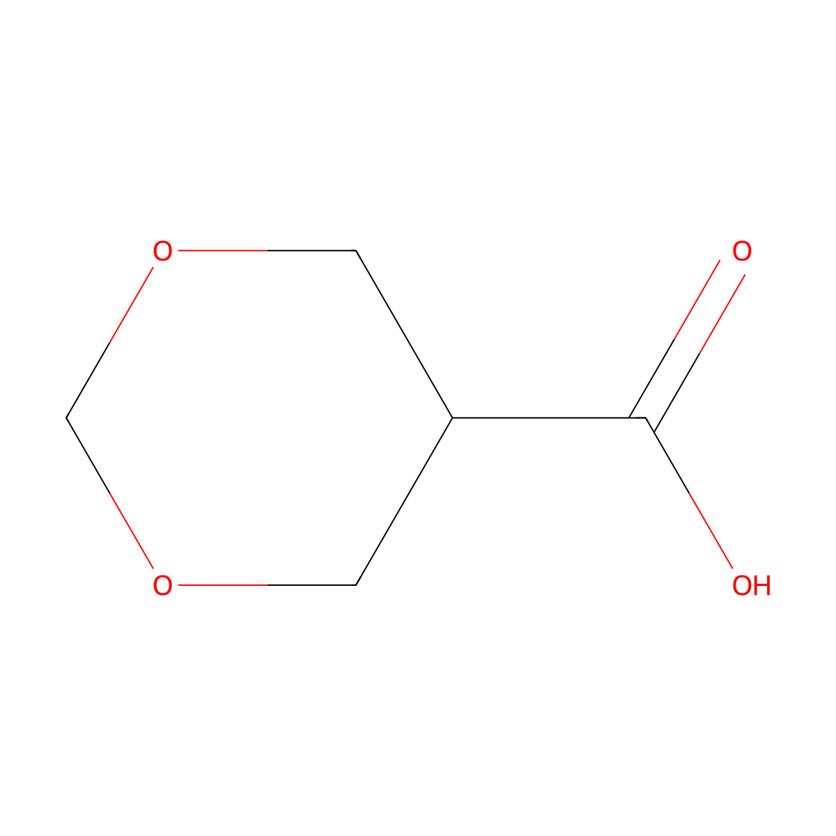 1,3-dioxane-5-carboxylic Acid molecular structure, CAS 5703-44-6