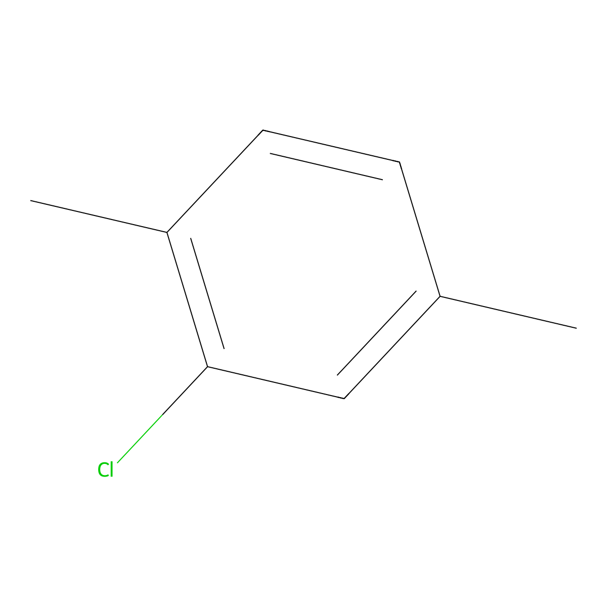 Chloro-p-xylene molecular structure, CAS 57030-73-6