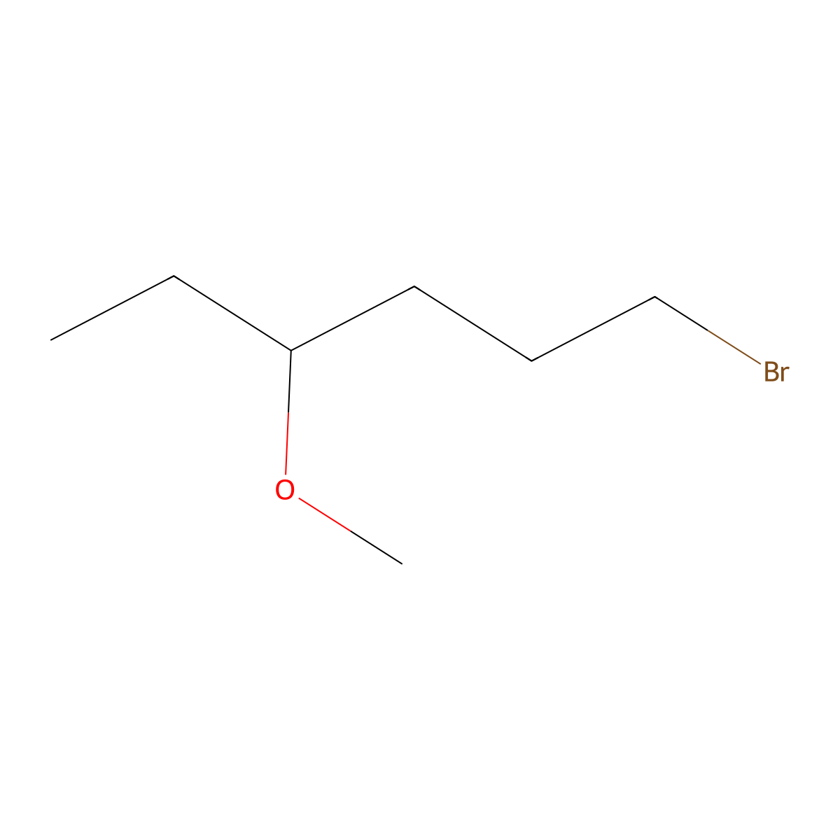 1-Bromo-4-methoxyhexane molecular structure, CAS 57031-54-6