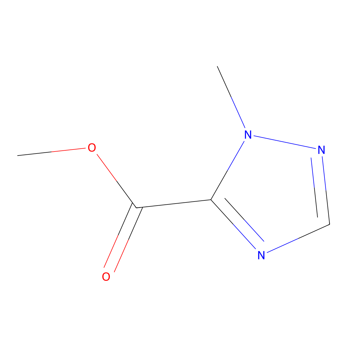 Methyl 1-methyl-1H-1,2,4-triazole-5-carboxylate molecular structure, CAS 57031-65-9