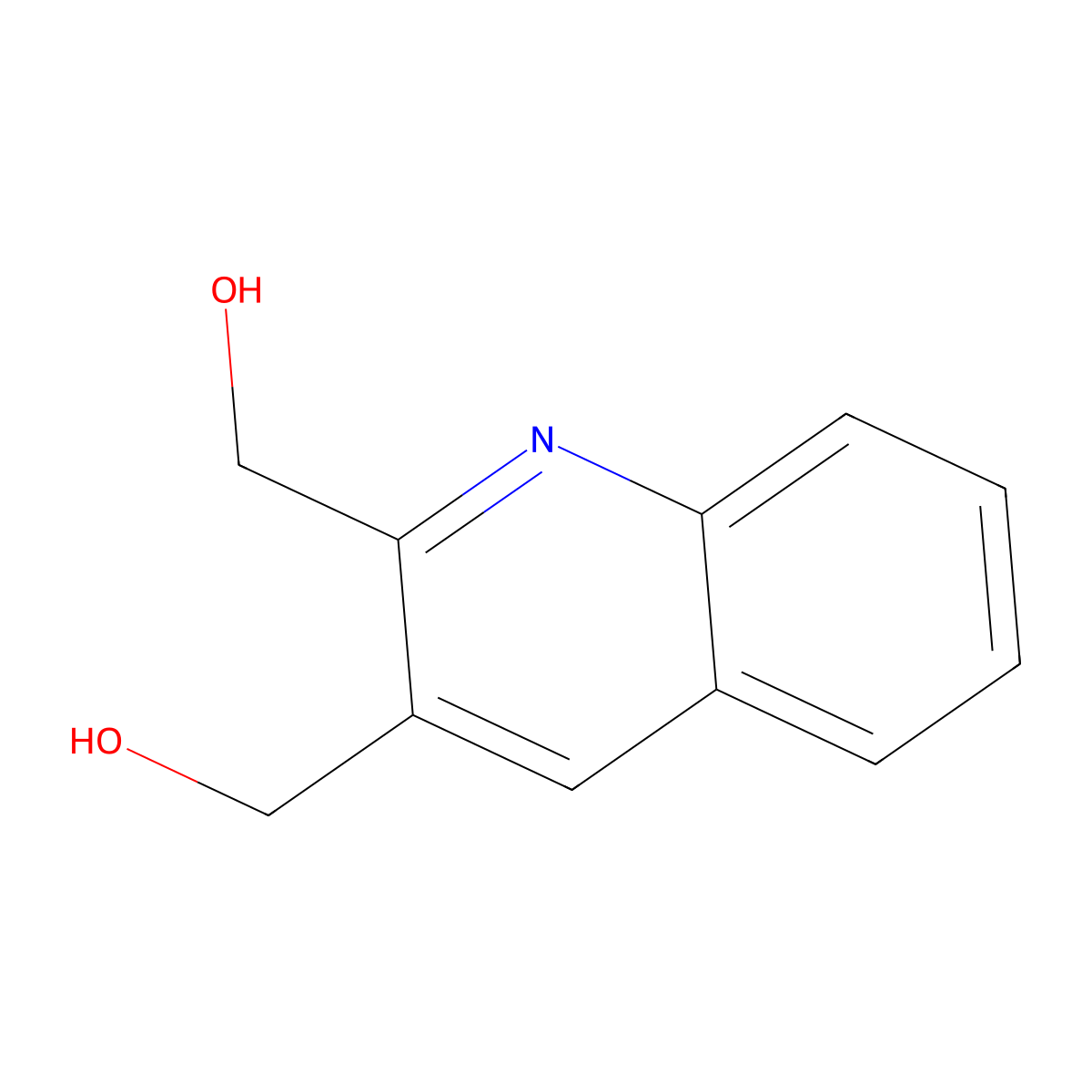 [3-(Hydroxymethyl)quinolin-2-yl]methanol molecular structure, CAS 57032-14-1