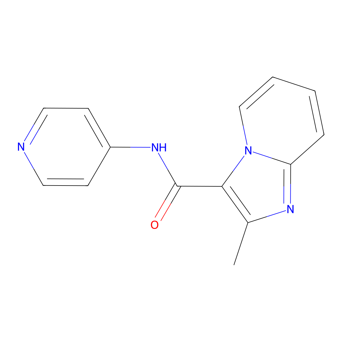 2-methyl-N-(pyridin-4-yl)imidazo[1,2-a]pyridine-3-carboxamide molecular structure, CAS 570361-33-0