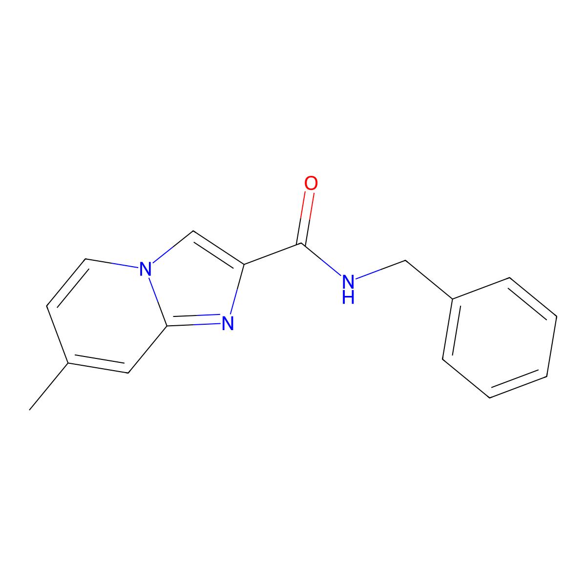 N-benzyl-7-methylimidazo[1,2-a]pyridine-2-carboxamide molecular structure, CAS 570361-49-8