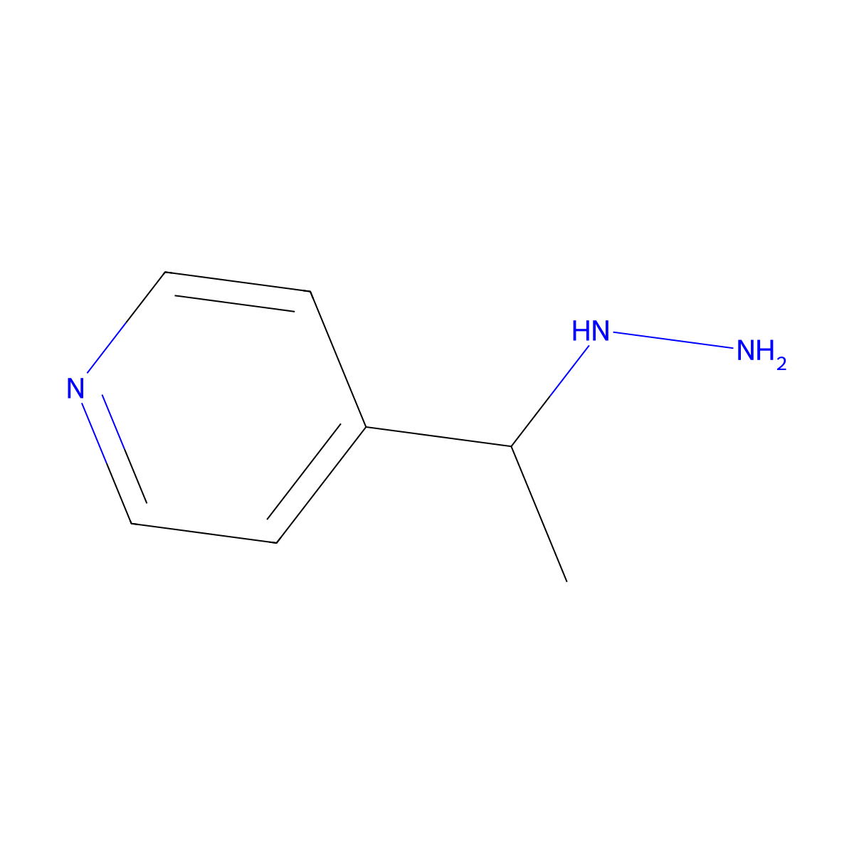4-(1-Hydrazinylethyl)pyridine molecular structure, CAS 57037-80-6