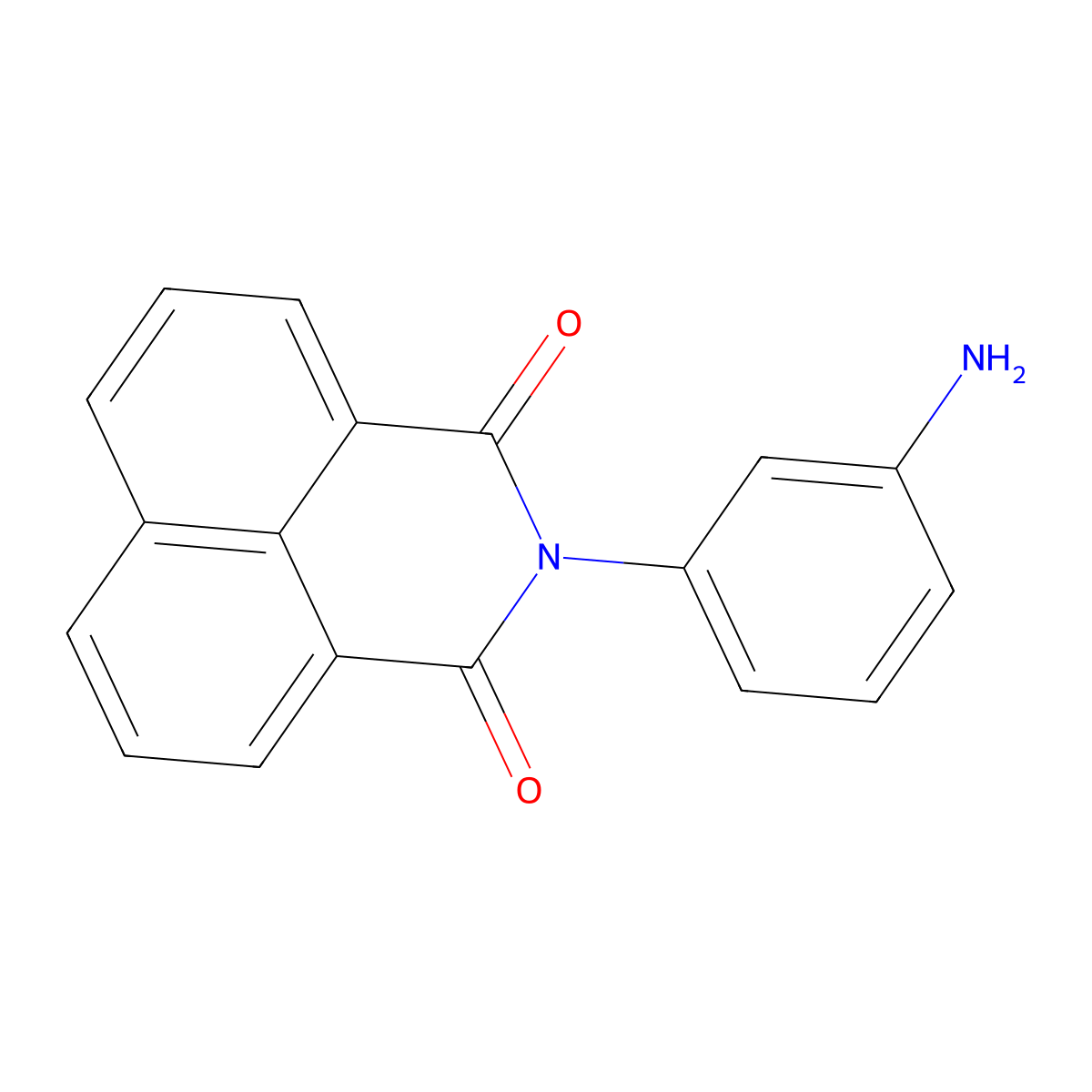 2-(3-Aminophenyl)-1H-benzo[DE]isoquinoline-1,3(2H)-dione molecular structure, CAS 57037-90-8