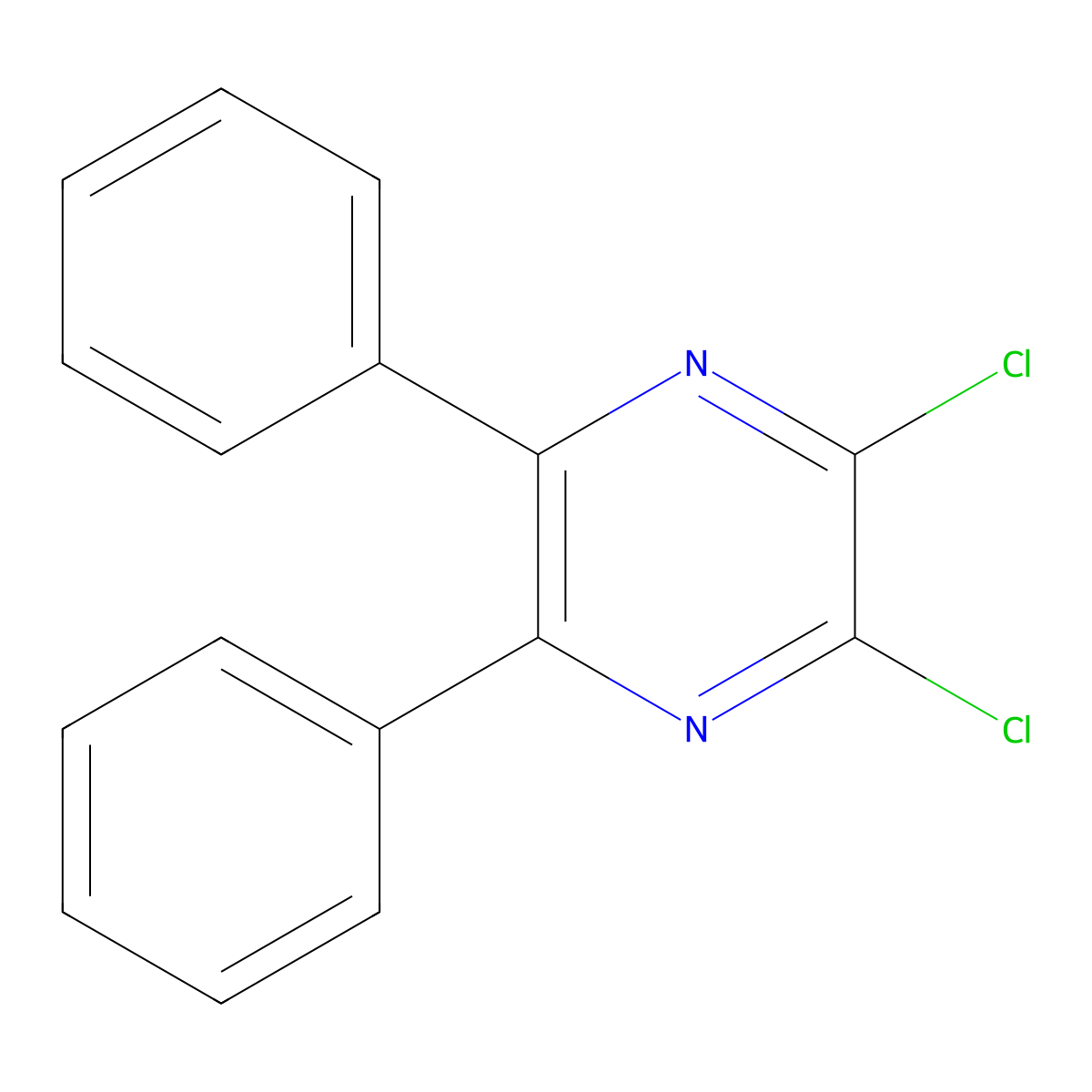 2,3-Dichloro-5,6-diphenylpyrazine molecular structure, CAS 57038-62-7