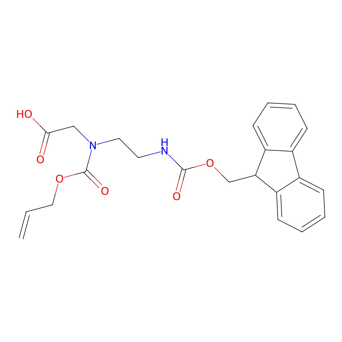 Alloc-Aeg(Fmoc)-OH molecular structure, CAS 570383-98-1