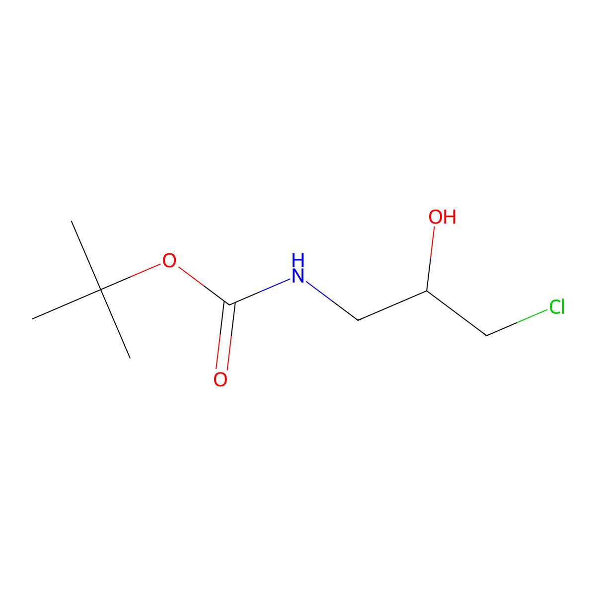 tert-butyl 3-chloro-2-hydroxypropylcarbaMate molecular structure, CAS 570390-94-2