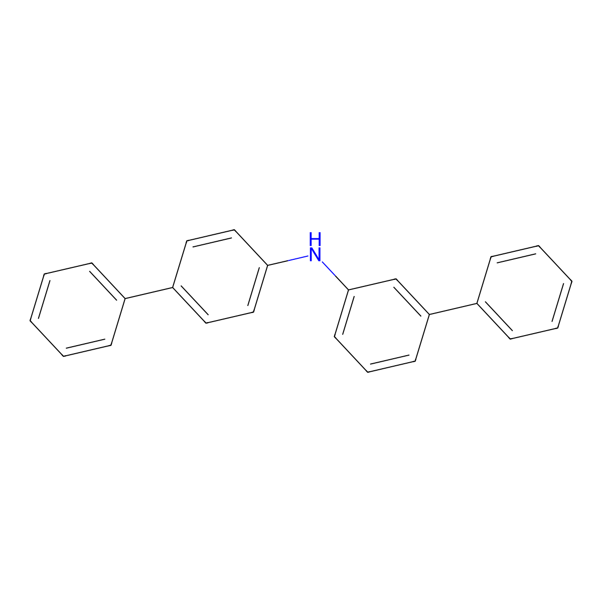 N-((1,1'-Biphenyl)-4-yl)-(1,1'-biphenyl)-3-amine molecular structure, CAS 570391-47-8