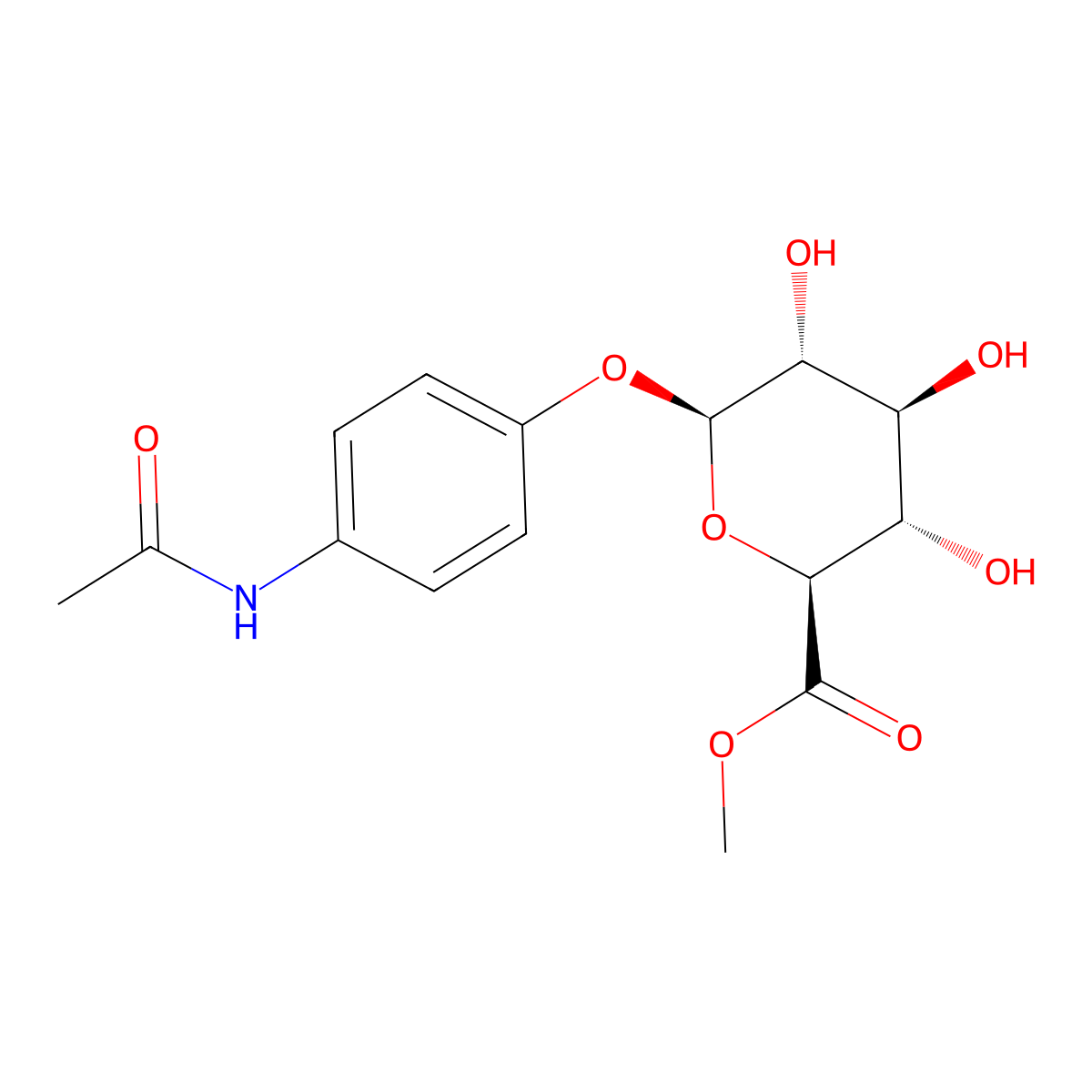 4-Acetamidophenyl beta-D-Glucuronic Acid Methyl Ester molecular structure, CAS 570394-17-1