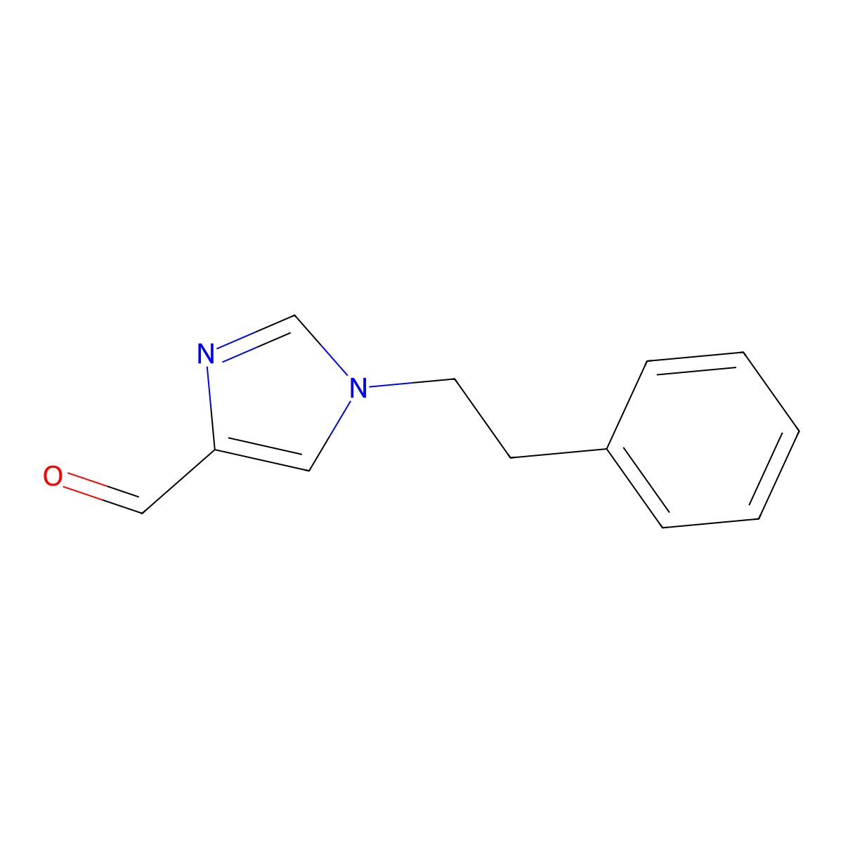 1-Phenethyl-1H-imidazole-4-carbaldehyde molecular structure, CAS 570398-14-0
