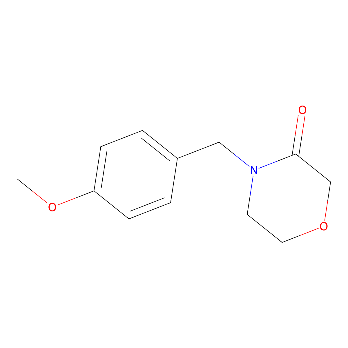 4-(4-Methoxybenzyl)morpholin-3-one molecular structure, CAS 570398-19-5