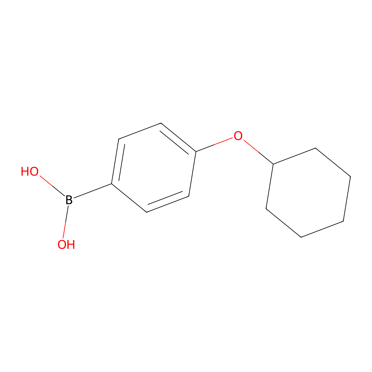 4-Cyclohexyloxy-benzeneboronic acid molecular structure, CAS 570398-88-8