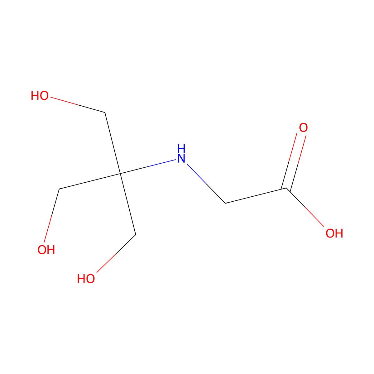 Tricine molecular structure, CAS 5704-04-1