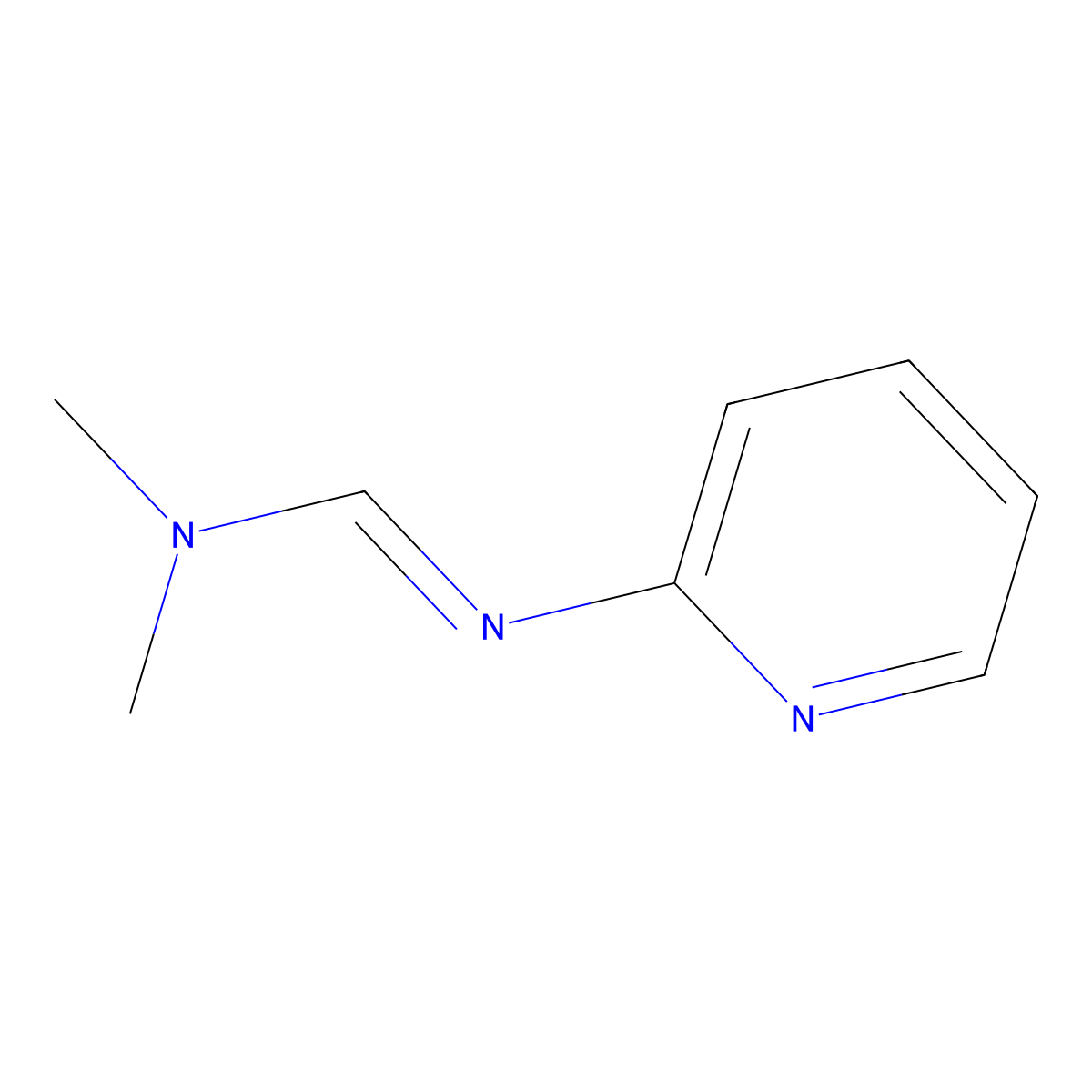 N,N-Dimethyl-N'-pyridin-2-ylmethanimidamide molecular structure, CAS 57040-75-2